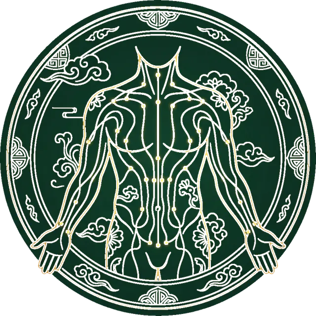 Meridian flow diagram — the body's energy pathways