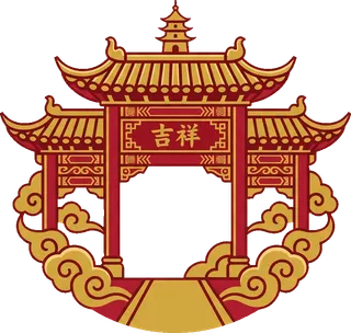 Temple gate, standing open